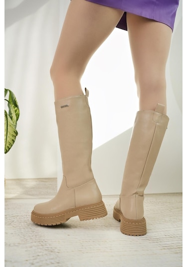 Pierre Cardin 52443 Bej Kadın Çizme-bej Bej