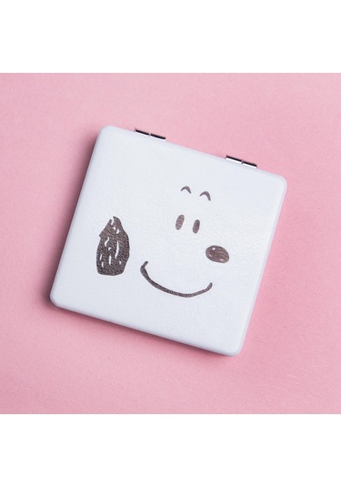 Sevimli Şekiller Kara Cep Aynası 1 Adet-1634 Beyaz