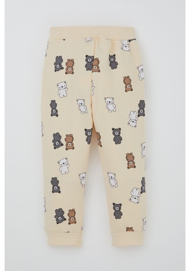 Breeze Erkek Çocuk Eşofman Takımı Sevimli Ayıcıklar Desenli 1-4 Yaş, Krem Krem