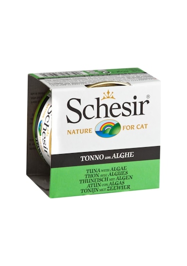 Schesir Ton Balıklı ve Yosunlu Jelly Yetişkin Kedi Konservesi 85 G