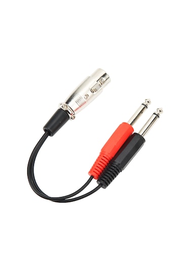 Xindoker 20cm Uzunlukta Xlr Dişi - 2 Adet 6.35mm Erkek Ses Kablosu, Kaliteli Sinyal Aktarımı, Dürtüye Dayanıklı, Mikrofon-ses Cihazları İçin