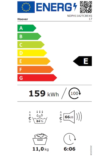 Hoover NDPH11A2TCBEXS17 Wi-Fi Bluetooth 11 KG Isı Pompalı Çamaşır Kurutma Makinesi