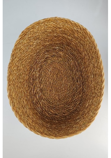 Digithome Hasır Banyo Ve Makyaj Organizer Sepeti Oval Düzenleyici 28 Cm Kahverengi - Pnl-ph22 S/3