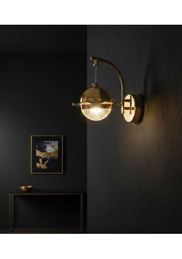 Bohem Aydınlatma Gold Duvar Apliği 3 Renk Led Modern Aplik Gold