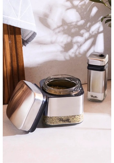 Cubıc 7'li Standlı Baharat Takımı Seffaf ŞEffaf