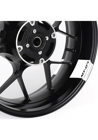 Yamaha Mt07 Motorsiklet Jant Detay Sticker Beyaz