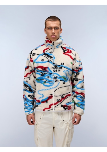 Napapijri T-fiemme Erkek Polar Ceket-30424 Beyaz