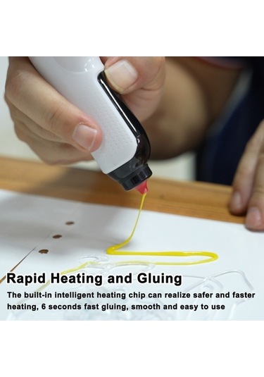 Pazly Portatif Kablosuz Lityum Tutkal Makinesi - 7mm Tutkal Çubuğu Aplikatörü - Elektrikli Sıcak Tutkal