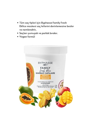 Byphasse Family Fresh Meyveli Nemlendirici Saç Maskesi 250 ML
