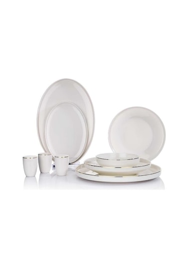 Schafer Adel Gold 56 Parça Bone Porselen Yemek Takımı Gld02