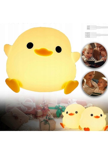 Çocuklar İçin Ördek Gece Lambası Hediyesi Oturma Odası İçin Silikon Gece Lambası