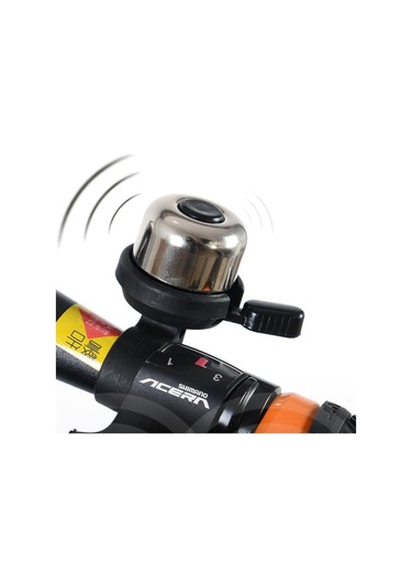 Bisiklet Zil Sol Vuruş Krom&Siyah Çın Çın İtmeli Vuruş Siyah Gri - Siyah