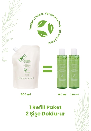 Biberiye Saç Dökülmesi Karşıtı Bakım Şampuan Refill Paket 500 Ml