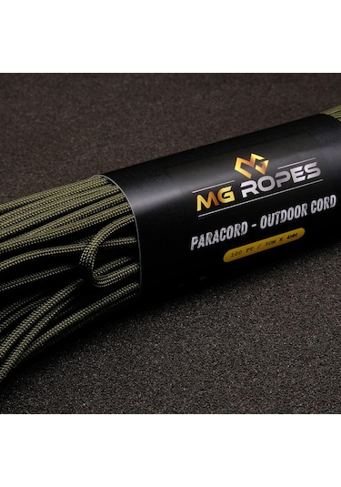 Polyester Paracord İp 4 Mm Haki 30 Metre