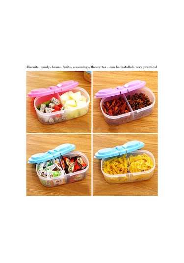 Dofolink Mor Renkli Mutfak Aşırı Kapalı Gıda Depolama Kutusu, Çift Bölmeli Plastik Saklama Kabı, Multifonksiyonel Buzdolabı Ve Mutfak Organizasyon Aleti Diğer