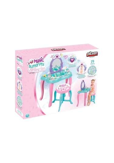 Pilsan Müzikli Sihirli Kelebek Makyaj Masası Mor 06048
