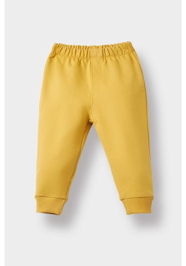 Defacto Erkek Bebek 2li Takım Dinazor Baskılı Sweatshirt Eşofman Altı E9264a525auyl310 Sari