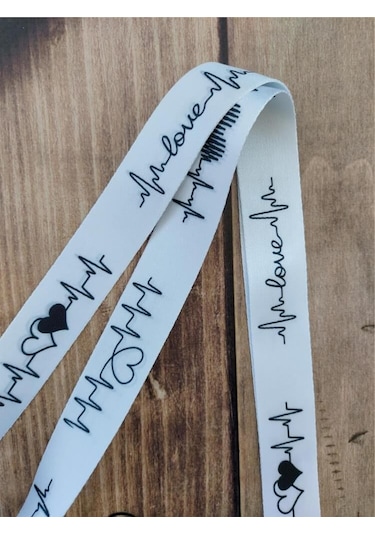 Ekg Love Beyaz Kart Askısı Yaka Kartı Boyun Askı İpi Telefon Askısı Yatay Dikey Kart Koruyucu