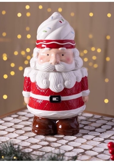 The Mia Yılbaşı Kurabiye Kavanozu 16x15x28 Cm Çok Renkli