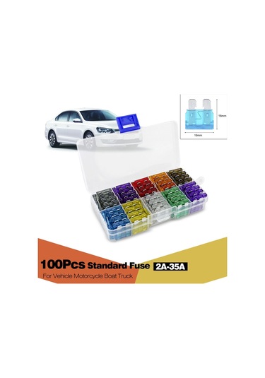 Jms 3A 5A 7.5A 10A 15A 20A 25A 30A 35A Araba Standart Bıçak Sigorta 100 Adet