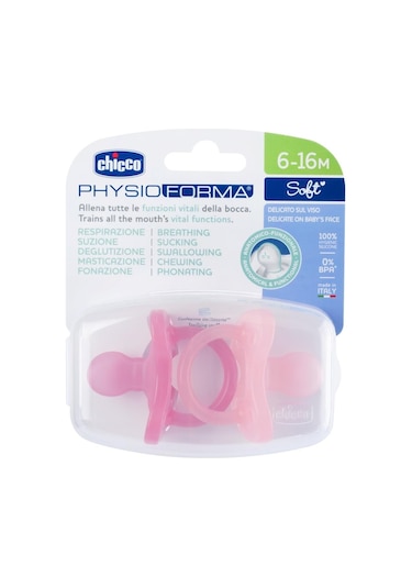 Asfstore Chicco Physioforma Soft 2'li Silikon Emzik 6-16 Ay Kız