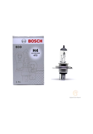 Bosch  Ampul 12V H4 60 55Watt P43T Tırnaklı