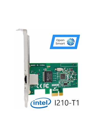 Open Smart 1 Port Intel I210-T1 1Gbe Ethernet Kart - OPS7204NT