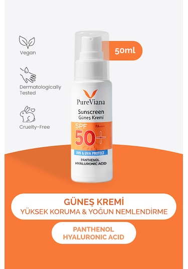 Pureviana Güneş Kremi SPF50+ Pa++++ 50 ML