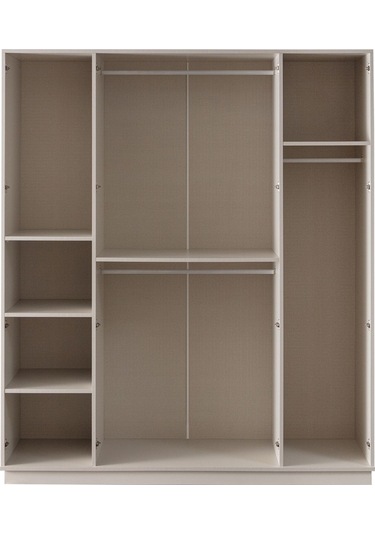 Bali Genç Odası Takımı - 4 Kapaklı Dolap, Çalışma Masası, Şifonyer, Komodin Çok Renkli