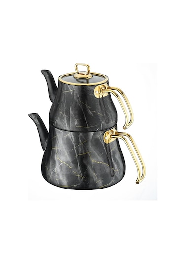 Brioni Marble Siyah Mermer Çaydanlık 2.7 L Siyah