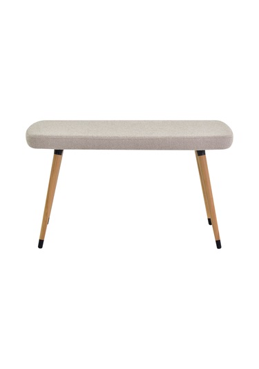 Vilinze Eames Ahşap Ayakteddy Mutfak Masası Bankı Bej