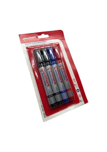 Permanent Marker Yuvarlak Uç 4 Lu Vakumlu Blister 8683181701823 Hs-405-pk 04 709713