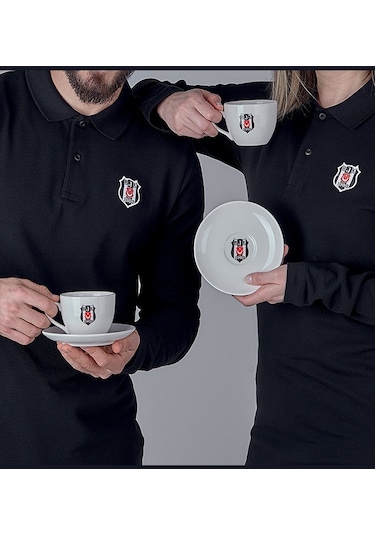 Neva N3426 Beşiktaş Lisanslı Arma Logo 2'li Çay Fincan Takımı