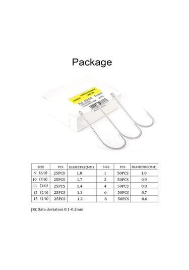 Fısh Kıng 401ss Paslanmaz Demir Dikenli Kanca 6/0 -1/0 25 Adet/paket 1 -8 50 Adet/paket Jig Sazan Balıkçılığı 5-0