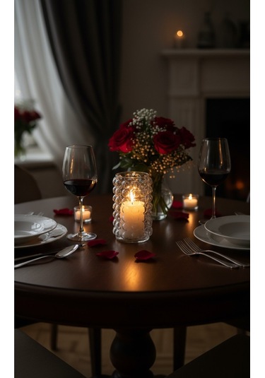 Candle Vase Balon Vazo 10 Cm Genişlik 15 Cm Uzunluk Beyaz
