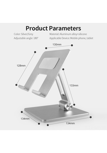 Mufunye Ayarlanabilir Alüminyum Telefon & Tablet Desteği - Kaymaz Tabanlı Portatif Stand