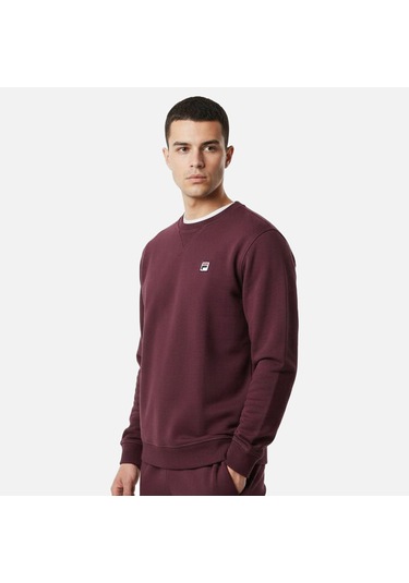 Mürdüm Fila Erkek Sweatshirt Biella Crewneck Fam1099.30065 Mürdüm