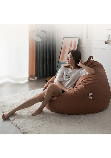 120x130cm Fasulye Torbası Sandalye Su Geçirmez Tech Kumaş Kılıf Sarı Sarı