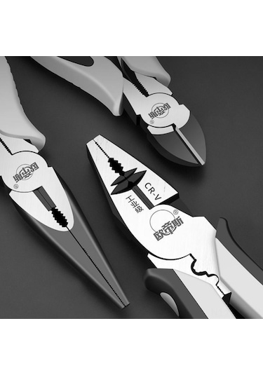 Yunboo 6" Elektrikçi Uçlu Panço - Anti Kayma Kollü, Tel Kesme, Soyma Ve Presleme İşlevi - Krom Vanadyum Çelik