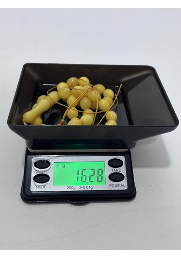 Doğal Kaya Damla Kehribar Tesbih 33lük 16,27 Gram