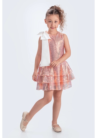 Etekli Şık Elbise Pullu 3 Kat SOMON