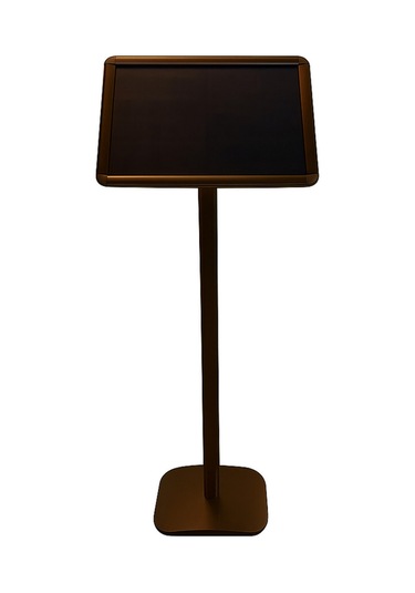A3 Bronz Renk Ayaklı Alüminyum Gönye Yönlendirme Menü Panosu Yönlendirme 30x42x110cm