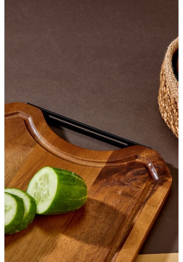 Cooker Lüx 30x22 Cm Akasya Ağacı Kesme Tahtası Kahverengi