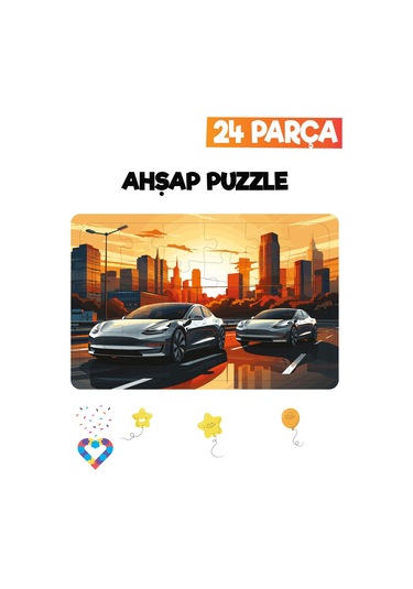 Ahşap Çocuk Puzzle 24 Parça-17