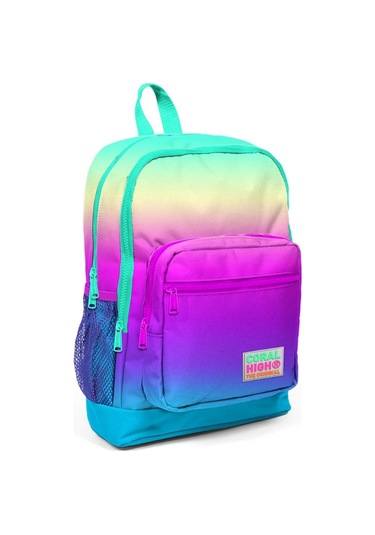 Coral High İlkokul Sırt Çantası ve Kalemlik Seti - Rengarenk Bask