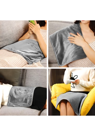 Hangfox Gri Grafen Isıtıcı Pad 30x60cm - Ipx7 Su Geçirmez, Yıkama Uygun, 10w, Akıllı Sabit Sıcaklık, Type-c Usb, Ev Kullanıma Uygun, Uzun Kızılötesi Isıtma Terapi, Isıtıcı Yorgan, Oturma Yeri Isıtıcı Gri