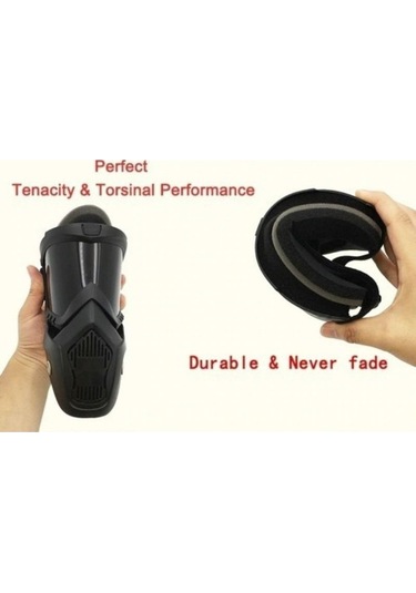 Cross Motosiklet Bisiklet Gözlüğü Açık Kask Maskesi Süngerli Bant Lastikli Jet Maske Ayna Cam Siyah