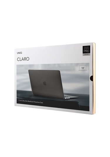 Macbook Pro 13.3 Inç 2338 Uyumlu Kılıf Husk Claro Mat Koruyucu Kapak Smoke