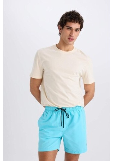 Defacto File Astarlı Kısa Boy Deniz Şortu N0131az25hstr111 Turkuaz