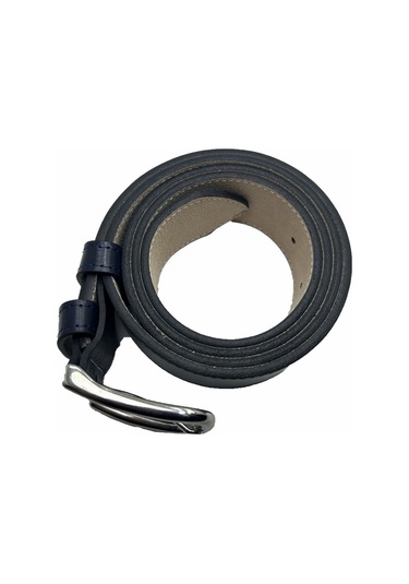 Hakiki Deri Çift Katlı Erkek Kemer Şık Ve Dayanıklı Lacivert Siyah